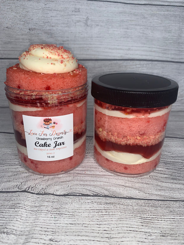 Strawberry Crunch Cake Jar