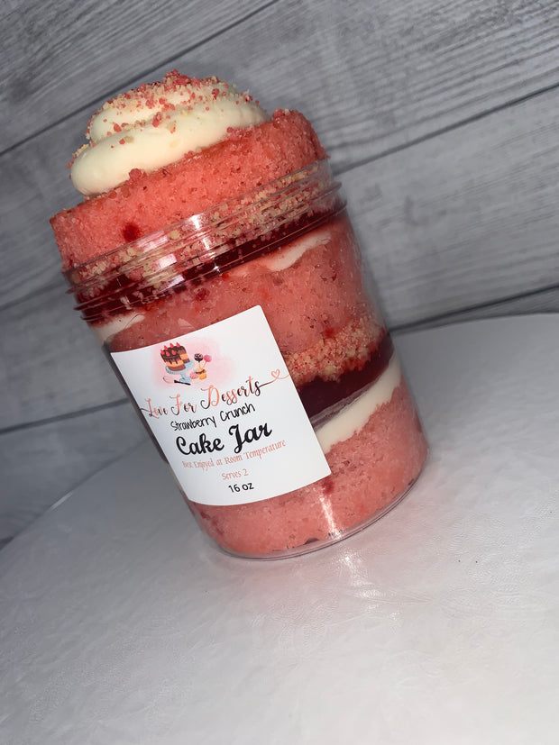 Strawberry Crunch Cake Jar